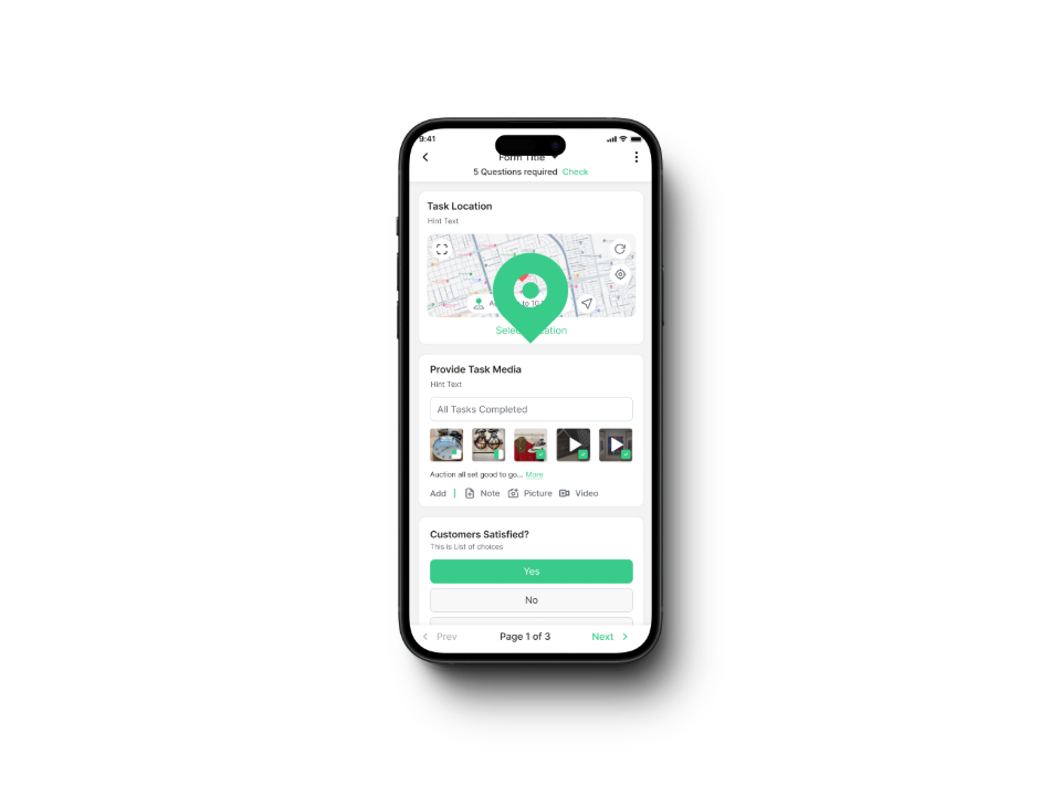 Mobile - Location in form